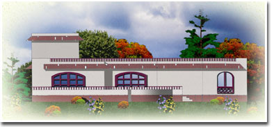 AL-Azizia Gardens 1faddan: Back Elevations